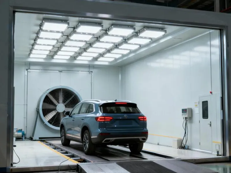 Buồng Thử Nghiệm Môi Trường Walk-In & Drive-In 250m³ Tùy Chỉnh Cho Đánh Giá Hiệu Suất Toàn Bộ Phương Tiện.